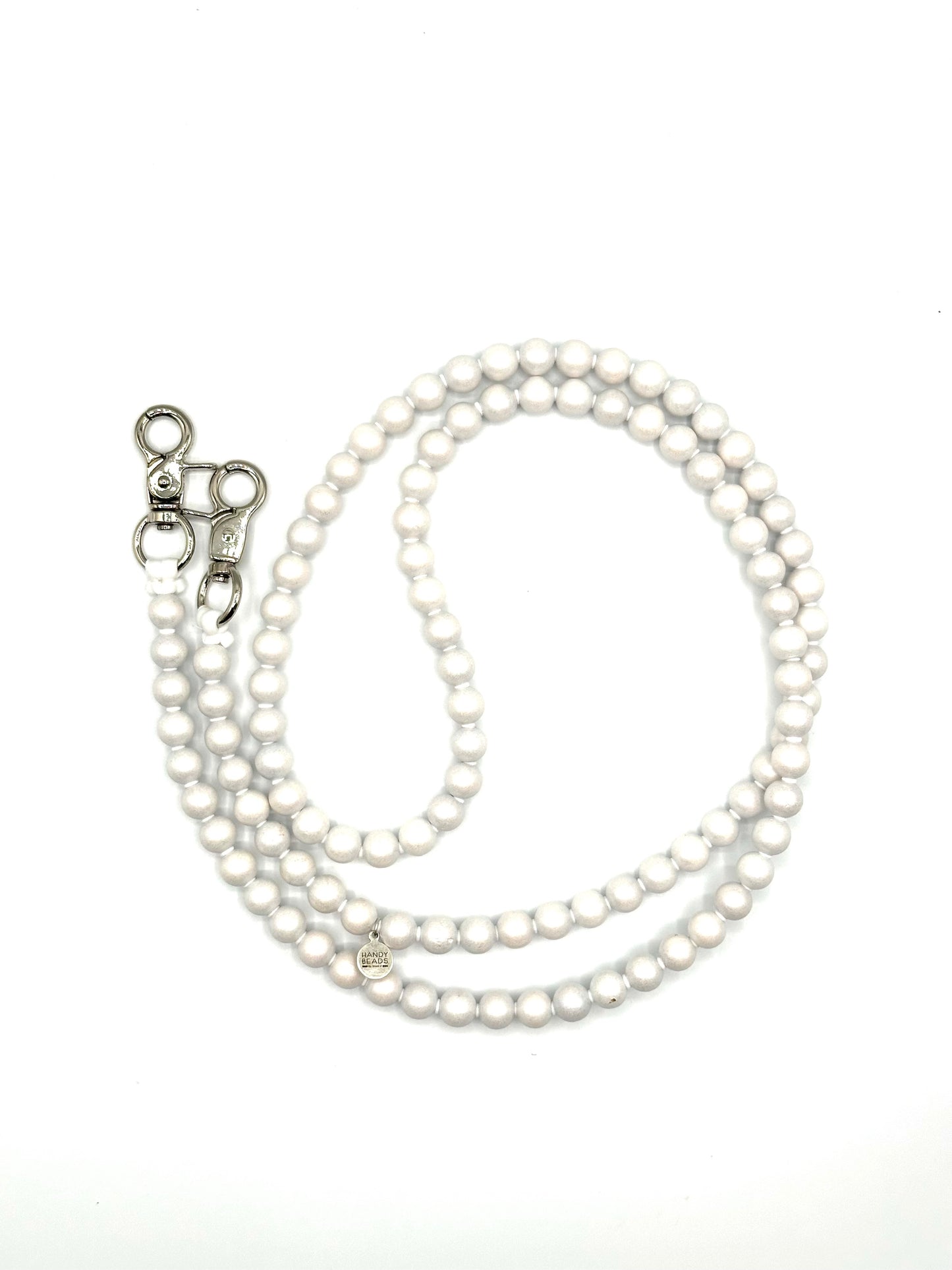 Phone Case with Beaded Chain - White