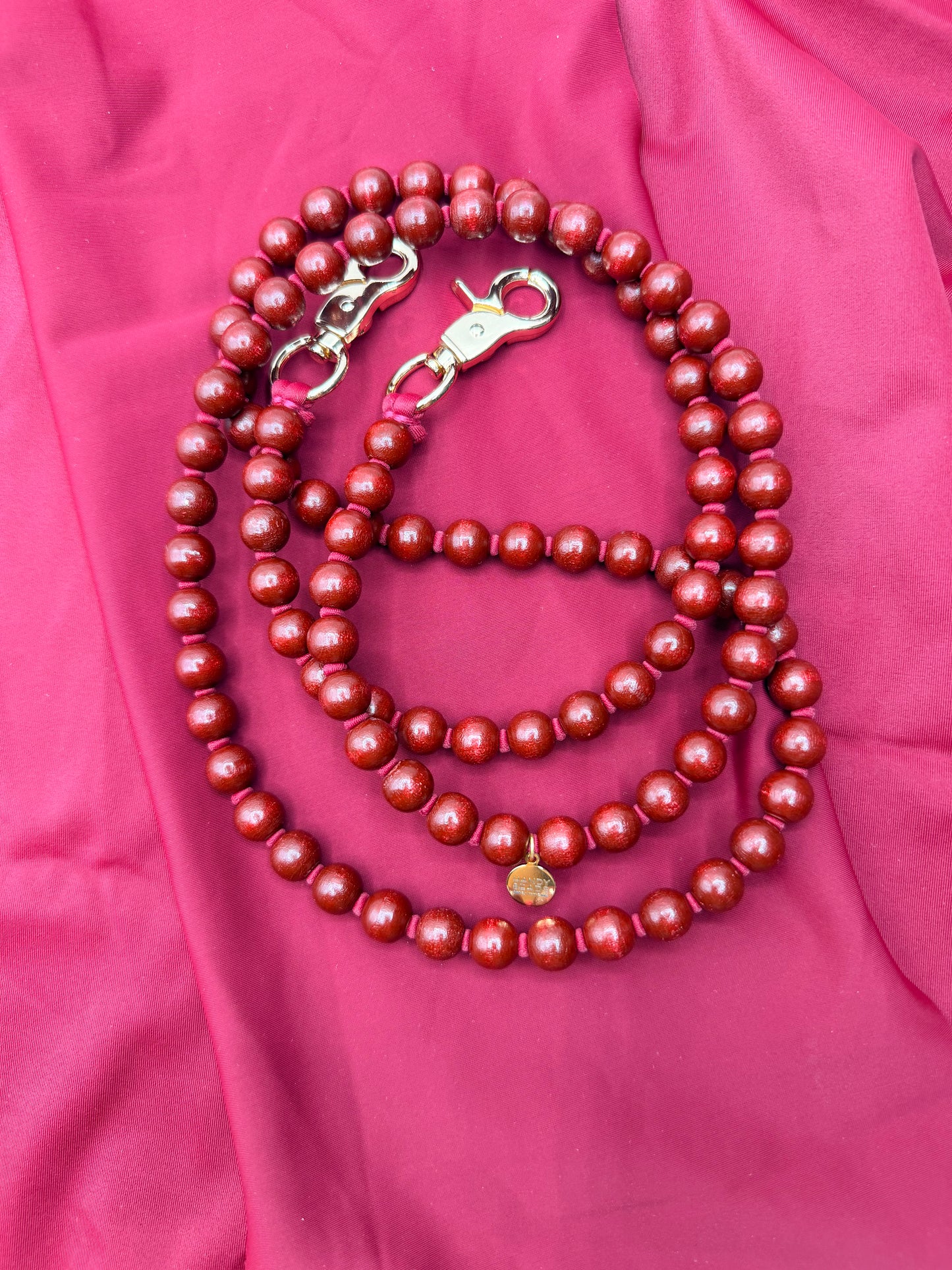 Beaded Phone Chain - Burgundy