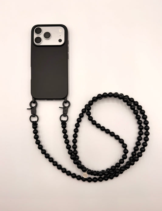 Beaded Phone Chain - Black Edition