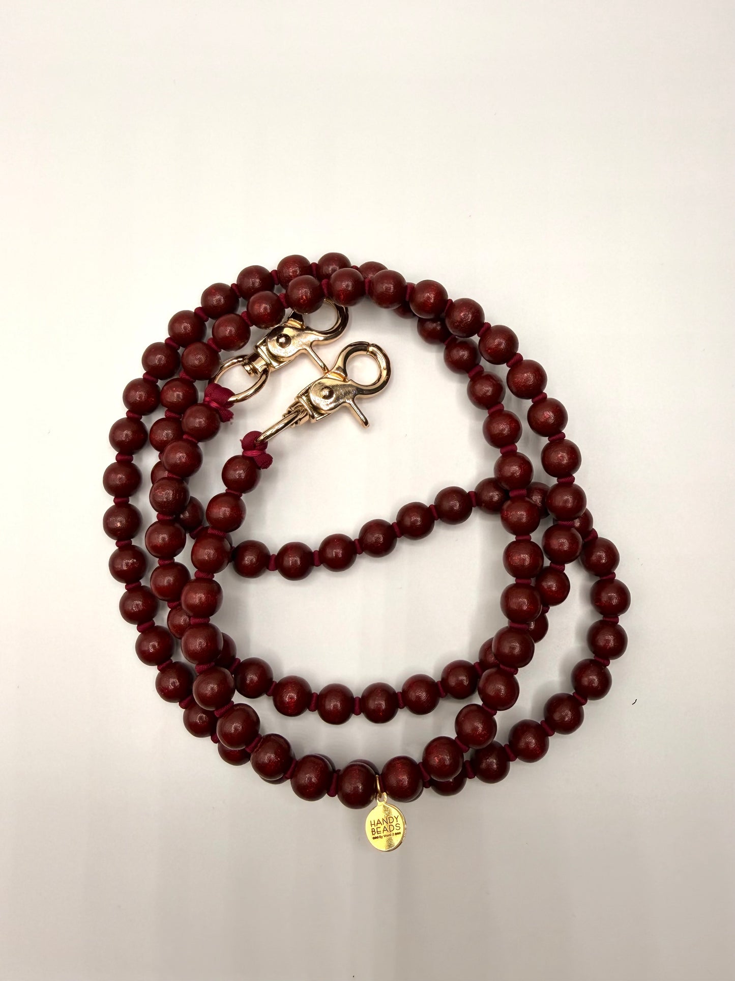 Beaded Phone Chain - Burgundy