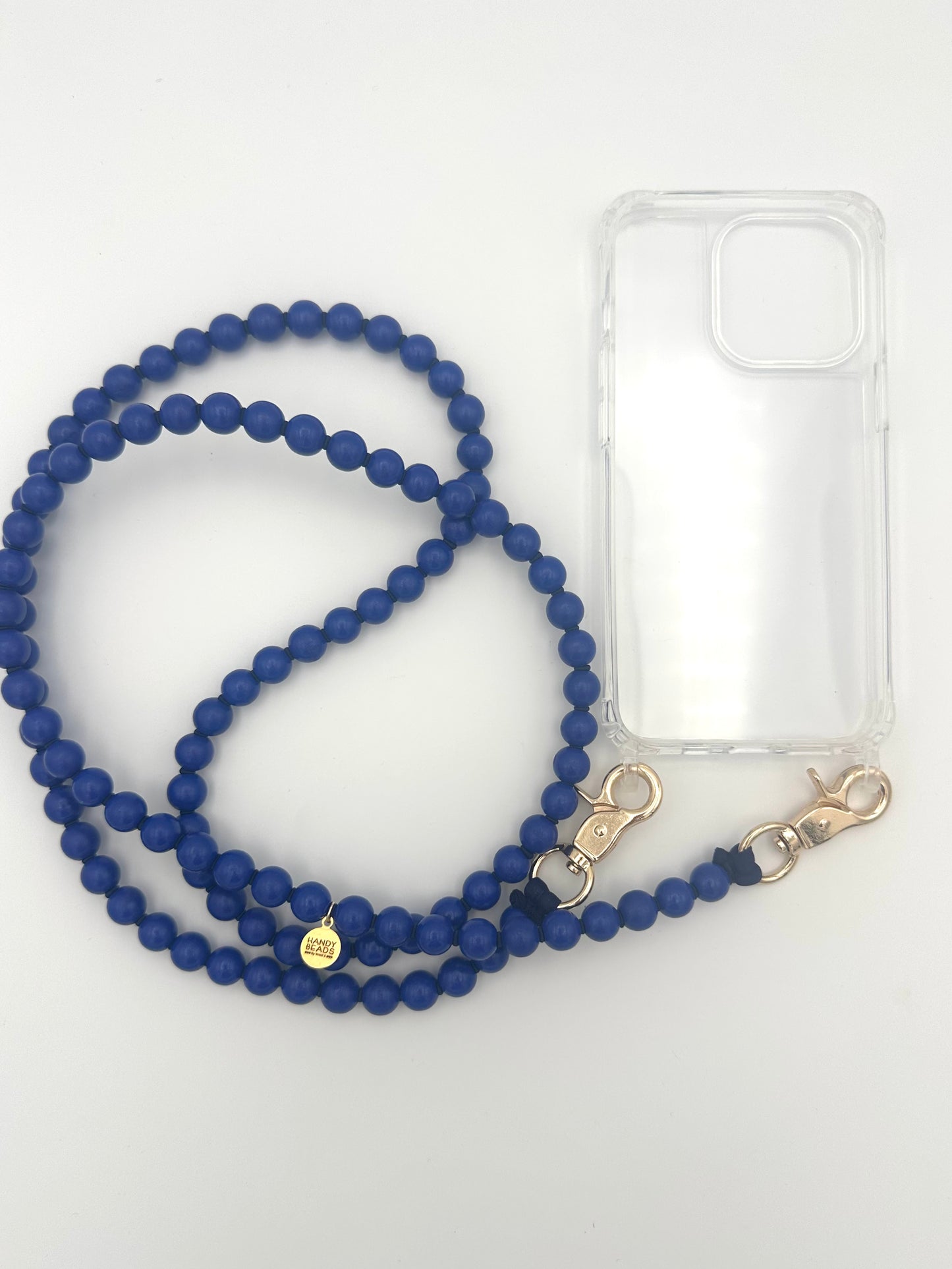 Phone Case with Beaded Chain - Blue