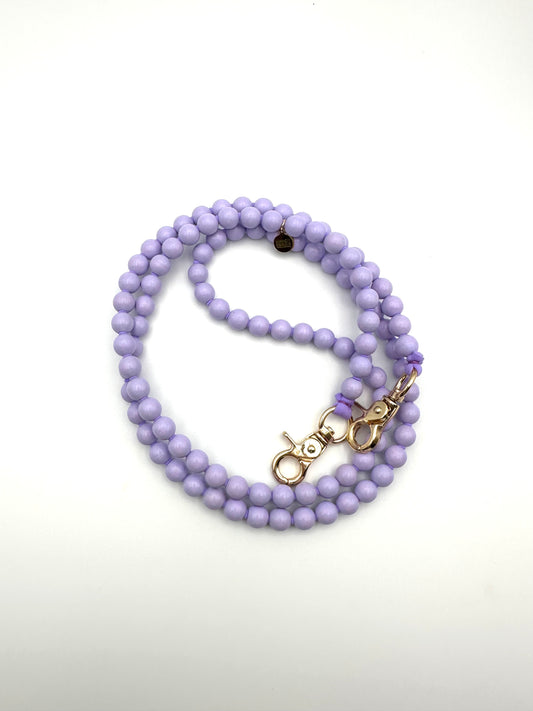 Phone Case with Beaded Chain - Lilac