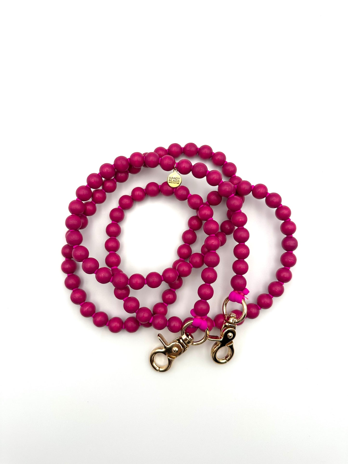 Phone Case with Beaded Chain - Magenta
